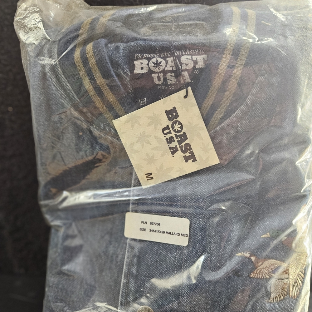 BOAST USA Mens Varcity Denim Jacket w/Embrodered Mallards